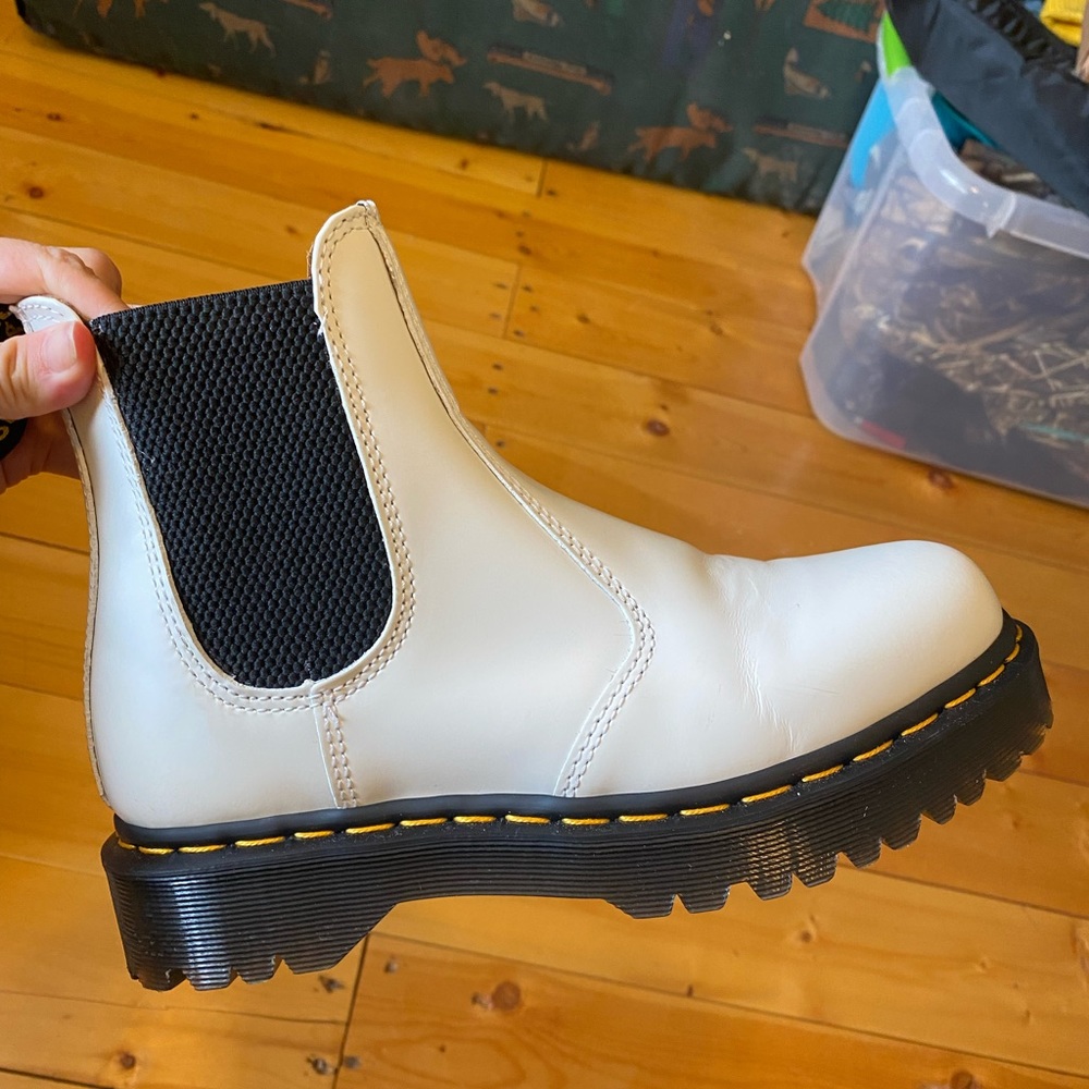 Dr Marten white womens boots size 8